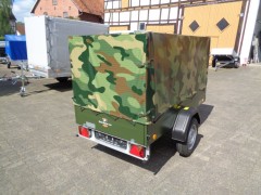 TPV PKW-Anhänger, Plane und Spriegel, 750 kg, Camouflage