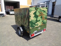 TPV PKW-Anhänger, Plane und Spriegel, 750 kg, Camouflage